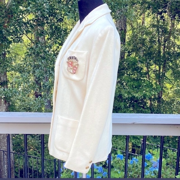 𝅺VINTAGE Unionmade ILGWU jacket sz S/M blazer embroidered crest AFLCIO 60s 50s - Picture 6 of 16